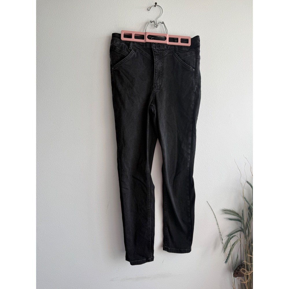 We‎ The Free Free People High Rise Skinny Jeans Washed Black Western Yoke 30
